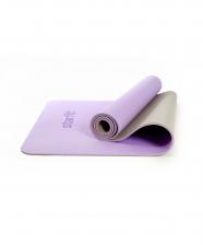 Коврик для йоги StarFit FM-201 фиолетовая пастель/серый 173 см, 6 мм