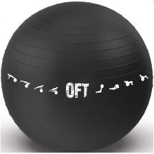 Гимнастический мяч Original FitTools 75 см для коммерческого использования черный с насосом