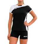 Форма волейбольная женская Mikasa жен., арт. MT375-046-XL, р. XL, 90% полиэстер 10% эластан, черно-белый Форма волейбольная женская Mikasa жен., арт. MT375-046-XL, р. XL, 90% полиэстер 10% эластан, черно-белый