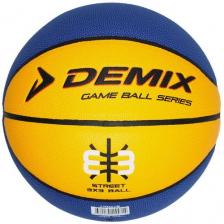 Мяч баскетбольный DEMIX 114489-OM, универсальный, 6-й размер, желтый/cиний