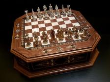 Шахматы "Бастион" орех антик
