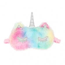 Маска для сна MISS PINKY мягкая Единорог разноцветный