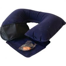 Подушка для шеи надувная Flyandtrip в комплекте синяя