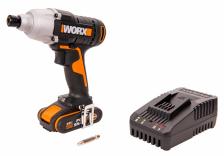 Винтоверт ударный аккумуляторный WORX WX291, 20В, 2Ач х1, кейс