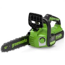 Цепная пила аккумуляторная Greenworks GD24CS30, 24V.