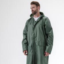 Влагозащитный плащ Delta Plus МА400 зеленый, размер L MA400VEGT защищает от непогоды. Выполнен из полиэстера с ПВХ-покрытием. Все швы плаща пропаяны. Оснащен капюшоном, ветрозащитной планкой на кнопках, внутренними манжетами на рукавах и светоотражающими декоративными полосами на рукавах и спине. Клапан на спине обеспечивает высокий воздухообмен. Для наиболее комфортного ношения имеются два накладных кармана с клапанами и отверстия для воздухообмена в области подмышек.