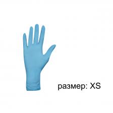 Перчатки нитриловые текстурированные на пальцах XS голубые – фото 1