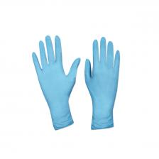Перчатки нитриловые текстурированные на пальцах XS голубые