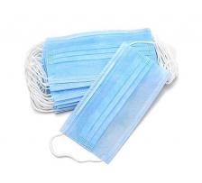 Маска немедицинская одноразовая Noname 3-слойная голубая на резинке (50 штук в упаковке)