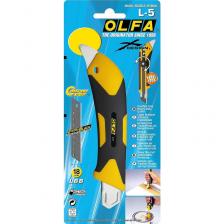 Нож универсальный Olfa с роликовым фиксатором и прорезиненными вставками (ширина лезвия 18 мм) – фото 1