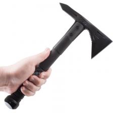 Топор - тактический томагавк Voodoo Hawk Mini Black - SOG F183, сталь 3Cr13MoV Hardcased Black, рукоять термопластик GRN, чёрный – фото 4 Топор - тактический томагавк Voodoo Hawk Mini Black - SOG F183, сталь 3Cr13MoV Hardcased Black, рукоять термопластик GRN, чёрный – фото 4