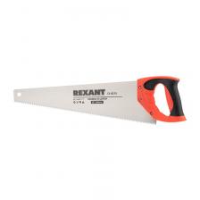 Ножовка по дереву REXANT Зубец 500 мм, 7-8 TPI, каленый зуб 2D, двухкомпонентная рукоятка, цена за 1 шт Ножовка по дереву REXANT Зубец 500 мм, 7-8 TPI, каленый зуб 2D, двухкомпонентная рукоятка, цена за 1 шт