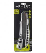 Нож строительный Armero 25 мм с ломающимся лезвием стальной корпус – фото 1