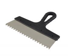 Шпатель 250 мм Jettools зубчатый нержавеющая сталь, зуб 6*6 мм, 2 штуки Шпатель 250 мм Jettools зубчатый нержавеющая сталь, зуб 6*6 мм, 2 штуки
