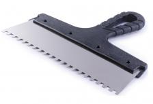 Шпатель 300 мм Jettools зубчатый нержавеющая сталь, зуб 10*10 мм, 2 штуки Шпатель 300 мм Jettools зубчатый нержавеющая сталь, зуб 10*10 мм, 2 штуки