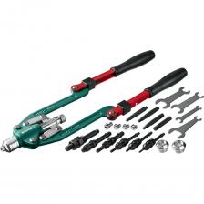 Комбинированный складной двуручный заклепочник Комбинированный складной заклепочник в кейсе KRAFTOOL Combo3-M12 3 вида заклёпок 31182_z01