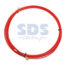 Протяжка кабельная (мини УЗК в бухте), стеклопруток, d=3,5 мм, 7 м красная, цена за 1 шт