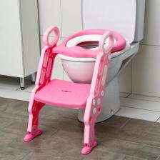 Детское сиденье на унитаз «Абстракция», цвет розовый