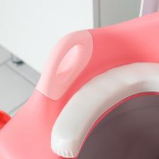 Детская накладка - сиденье на унитаз «Нотки», с мягким сиденьем, цвет розовый – фото 3