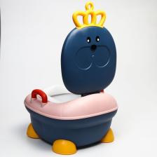 Горшок детский «Корона», цвет синий – фото 3