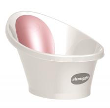 Shnuggle Ванночка со сливом и фиксатором Белый/Розовый