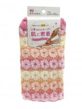 Lec Мочалка для женщин мягкая с объемными нитями разноцветная (20 см*100 см), 1 шт