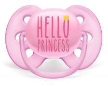 АВЕНТ* Пустышка Ultra Soft Hello princess для девочек 6-18 M 1 шт