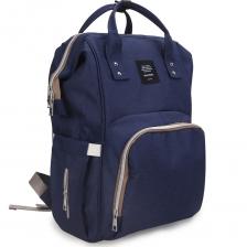 Сумка-рюкзак для мамы Baby Mo с USB, цвет в ассортименте, тёмно-синий – фото 1