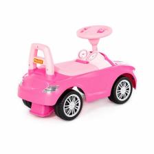 Игрушка-каталка ПОЛЕСЬЕ автомобиль "SuperCar" №1 со звуковым сигналом (розовая) – фото 1