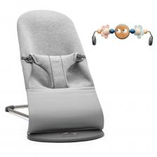 Кресло-шезлонг BabyBjorn Bliss Jersey Светло-серый в комплекте с игрушкой Кресло-шезлонг BabyBjorn Bliss Jersey Светло-серый в комплекте с игрушкой
