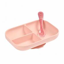 Beaba набор силиконовой посуды 2 предмета Pink