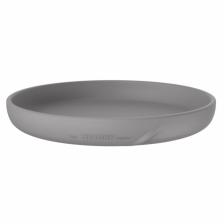 Детская силиконовая тарелка маленькая, цвет серый