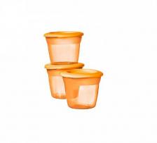 Набор контейнеров для хранения питания, 3 шт. в наборе (оранжевый)