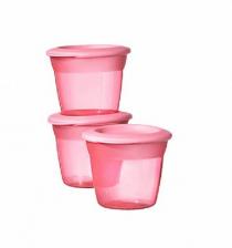 Набор контейнеров для хранения питания, 3 шт. в наборе (розовый)