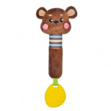 Игрушка Жирафики Пищалка с силиконовым прорезывателем Мишка – фото 1