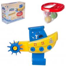 Игрушка для ванной Abtoys Веселое купание. Кораблик с корзиной и 3 мячиками для водного баскетбола Игрушка для ванной Abtoys Веселое купание. Кораблик с корзиной и 3 мячиками для водного баскетбола