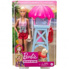 Кукла Mattel Barbie Барби Спасатель на пляже с вышкой, собакой и аксессуарами GTX69