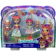 Enchantimals Mattel Сестрички с питомцами Данесса и Данетта Оленни HCF80