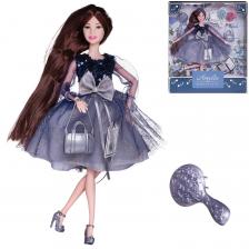 Кукла ABtoys "Amelia. Вечерний раут" в платье с пайетками с двухслойной юбкой, темные волосы 30см