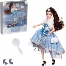 Кукла ABtoys "Amelia. Рождественский бал" (платье с накидкой, темные волосы) 30см