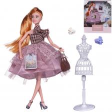 Кукла ABtoys "Amelia. Летний вечер" в платье с двухслойной ажурной юбкой, светлые волосы 30см