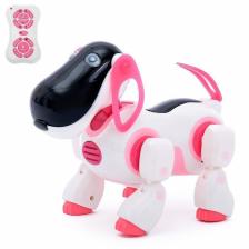 ZHORYA Робот-собака «Киберпёс Ки-Ки», радиоуправляемый, интерактивный, русское озвучивание, световые эффекты, цвет розовый
