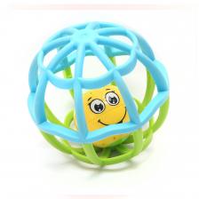 Музыкальная игрушка Азбукварик мячик хохотуша голубой-зеленый – фото 1