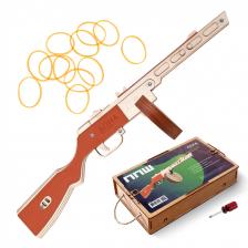 Набор «Балтийский морпех - 1»: автомат ППШ и пистолет Люгера «Парабеллум», деревянные игрушки-резинкострелы – фото 1