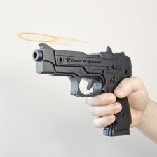 Пистолет Ярыгина (ПЯ) "Грач": окрашенный деревянный макет-резинкострел с надписью "своих не бросаем" – фото 3