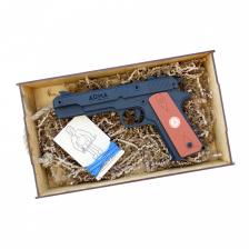 Игрушечный пистолет «Кольт» М1911: окрашенный, деревянный резинкострел от ARMA.TOYS – фото 3