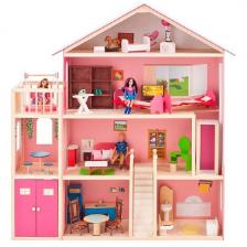 Кукольный дом для Барби Paremo PD 316-02 Мечта (28 предметов мебели лифт лестница гараж балкон качели