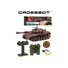 Танк Crossbot р/у 1:24 Т-90 (Россия) аккум. Тренировочная мишень с индикаторами жизни мина со свет. звук. Cross