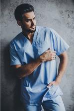 Мужские медицинские блузы: Блуза хирургическая мужская М61
