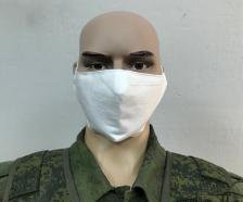 Защитная маска многоразовая 2-слойная (белая) 3 шт. – фото 2